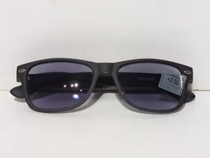 $8.88 New No Line Sun Readers Reading BLACK FRAME Sunglasses +2.50 BEST PRICE - Picture 1 of 6