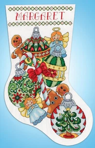 Kreuzstich Set ~ Design Works Ornamente Weihnachtsstrumpf #DW6853 - Bild 1 von 3