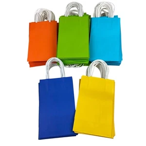 Großpackung Posten 90 Papier Geschenktüten verschiedene Farben 8 x 5 x 3 alle Anlässe - Bild 1 von 5