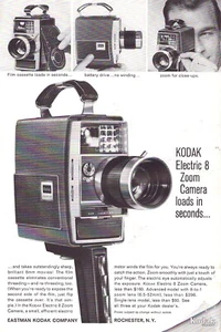 1964 Kodak Electric 8 Camera and Konica Auto-S Vintage Magazine Print Ad - Picture 1 of 2