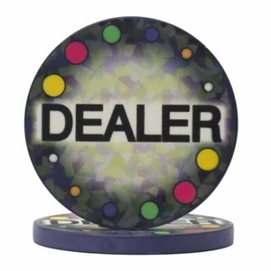 DA VINCI großer 2 Zoll Keramik Texas Holdem Poker Händler Knopf - Bild 1 von 3