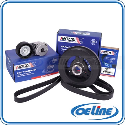 Harmonic Balancer Serpentine Belt Component Kit for Jeep Grand Cherokee Wrangler - Image 1 of 4