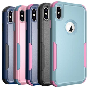 For iPhone XR XS Max 6 8 7 Plus 8+ 6+ SE Shockproof Phone Case Heavy Duty Cover - Picture 1 of 17