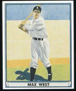 1941 Play Ball (ristampa 1977) #2 Max West Boston Bees - Foto 1 di 2
