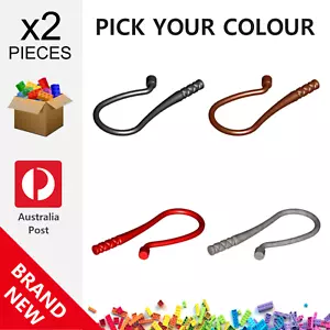 2x Genuine LEGO™ - Minifigure Weapon Whip Bent Flexible - 88704 75216 New Parts - Picture 1 of 6