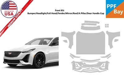 For Cadillac CT5 Sport/V 2020-2024 Front End Paint Protection Film PreCut PPF - Image 1 of 4