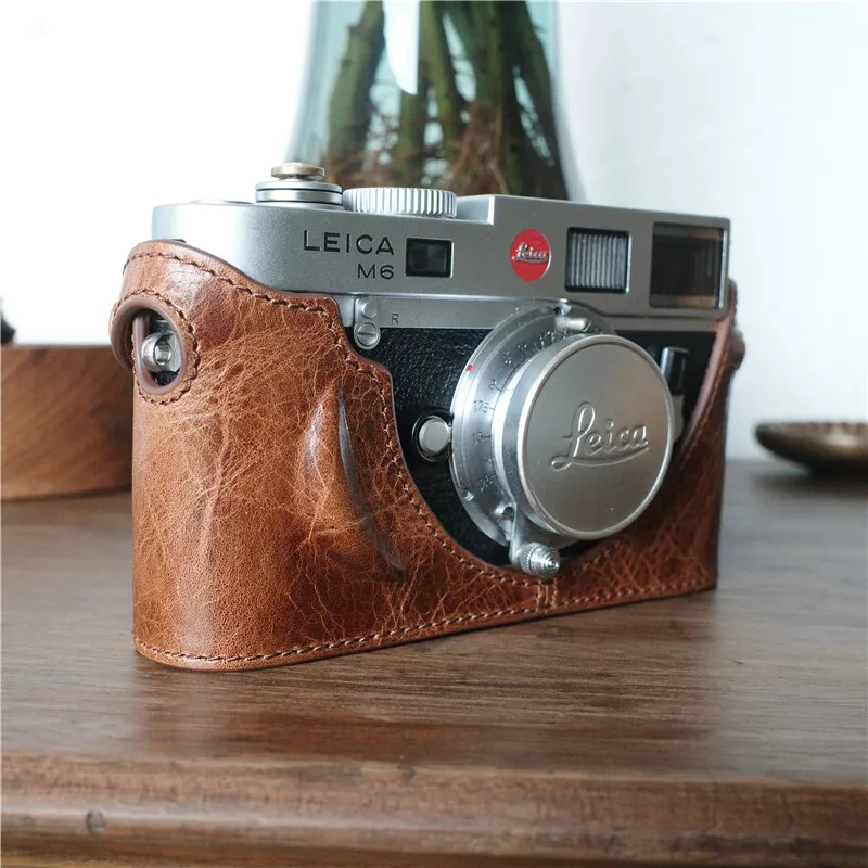 Cam-in Genuine Leather Camera Half Case Bag Cover Fr Leica M7 M6 M3 M4P MP M2 M4 - Image 1 of 4