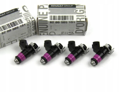 SET OF 4 PETROL INJECTORS RENAULT 1.4 16V K4J / 1.6 16V K4M (OE 8200505191) - Image 1 of 4