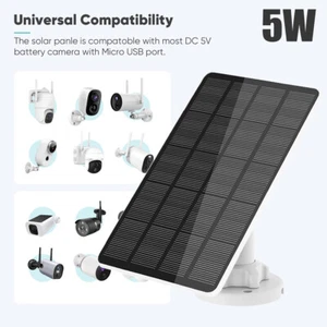 2Pcs Solar Charger for Camera with Micro USB or USB-C Port 5W IP65 NXX - Picture 1 of 11