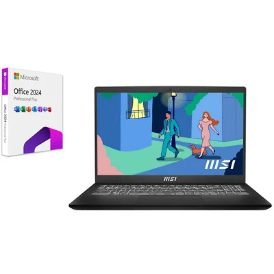 MSI Notebook 15,6 Ryzen5 7530U 16GB RAM 2TB SSD Radeon Grafik Win 11 Office Pro - Bild 1 von 4