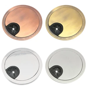 Kabeldurchlass Kabeldurchführung Kabelauslass Kabeldose Tisch Metall Rund - Bild 1 von 6