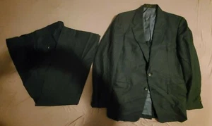 H. FREEMAN AND SON 40R 100% WOOL BLUE W GRAY PINSTRIPE SUIT MADE IN USA VINTAGE - Picture 1 of 11