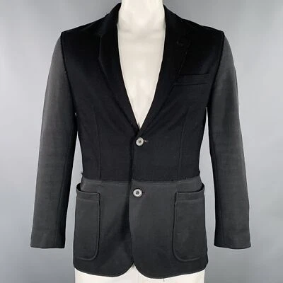 LANVIN 42码黑色混合面料棉质单排扣夹克 — 第 1/4 张图片
