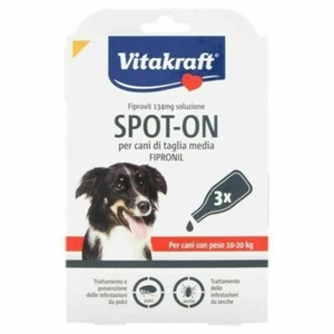 VITAKRAFT SPOT-ON 3x 1,34 ml anti pulci zecche per cani TAGLIA MEDIA 10-20 kg - Bild 1 von 2