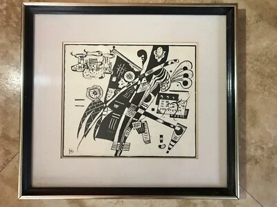 Wassily Kandinsky Woodcut en anexo c. 1935 Foto 1 de 4