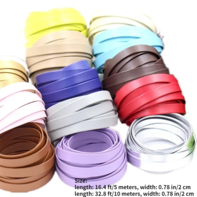 5M Leatherette Faux Leather Edging Bias Tape Cord Trim Retro Sew Craft DIY Decor - Image 1 of 4