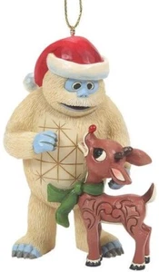 Rudolph Traditions by Jim Shore Rudolph & Bumble Yeti Snowman Ornament 6010718 T - Picture 1 of 1