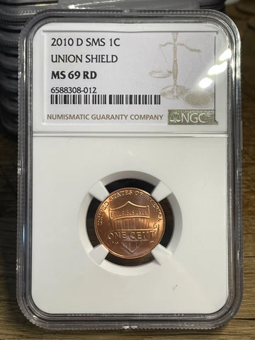 2010 D SMS 1c, Union Shield, NGC Graded MS 69RD, 013 Cover