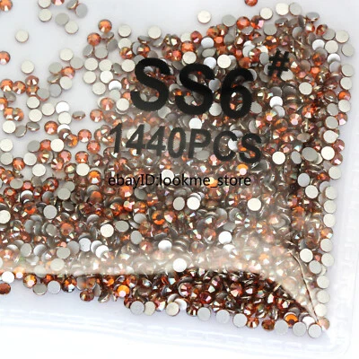 1440 piezas 2 mm (ss6) Cristal Vidrio Estrás Piedras Planas Gemas Arte en Uñas Artesanías Decoración Foto 1 de 4