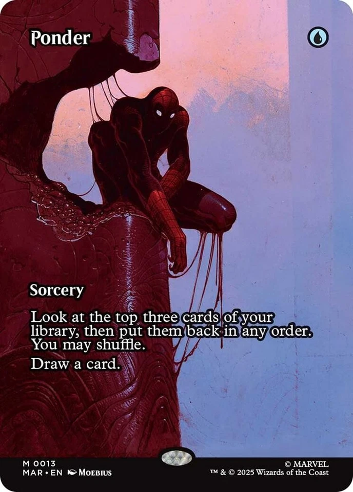 Ponder (Borderless) 13 NM Normal Marvel Universe Eternal-Legal MTG EN - Image 1 of 1