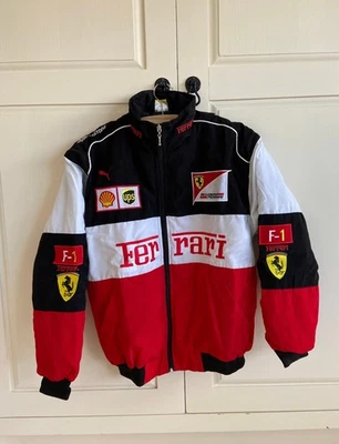 New Ferrari Puffer Style Windbreaker Jacket for F1 Fans, Sizes XS-5XL. - Image 1 of 4