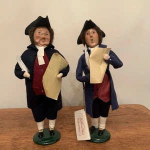 Menge 2 Byers Choice Carolers 2006 Ben Franklin & 2001 Thomas Jefferson Geschichte - Bild 1 von 24