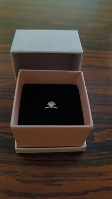 Anello di Pandora in Argento 925 e con cuore bianco, 14.9 mm (6,5 pollici) - Immagine 1 di 4