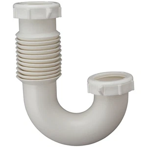 Plumb Pak PP21250 Flex 'N Fix J Bend, entrada de 1-1/2" o 1-1/4", blanco - Imagen 1 de 3