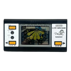 Gakken LCD Card Game Runaway Vintage Anni 80 Handheld Gioco Elettronico Raro - Bild 1 von 3