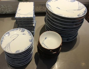 Japanes 永正窯 Eishō gama (kiln) 40 Piece Sushi dinner set from Gumps vintage - Picture 1 of 9