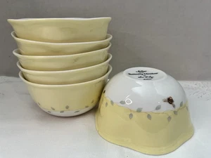 Lenox China Schmetterlingswiese gelb mit blauem Schmetterling Dessertschalen, 6er Set - Bild 1 von 6