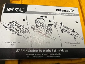 Multilink 3616-GS Gelseal Enclosure Re-inseribile Goccia Cavo/Filo Riparazione Giunzione - Foto 1 di 4