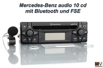 Bluetooth Autoradio Mercedes-Benz Audio 10CD BT MP3 SLK R170 R129 W210 W463 W208 - Bild 1 von 4