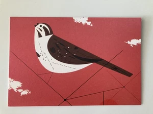 Charley Harper Song Sparrow Greeting Card 2006 teNeues MCM Art Bird - Picture 1 of 6