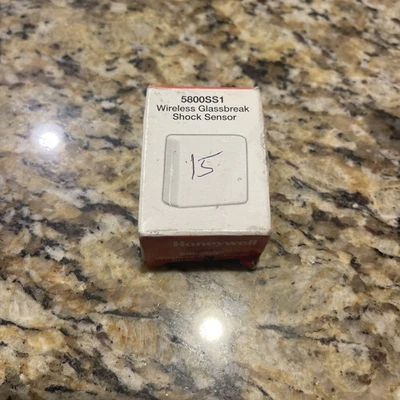 Sensor de choque Honeywell 5800SS1 sem fio quebra de vidro preto - Imagem 1 de 4
