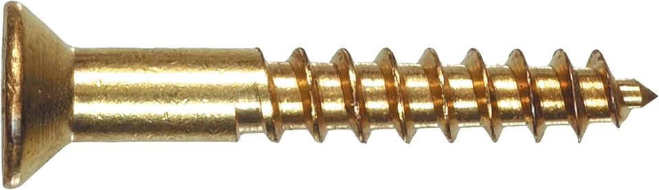 Brass Flat Head Phillips Wood Screws 10x2.5 Inch 25 Pack Durable Fasteners