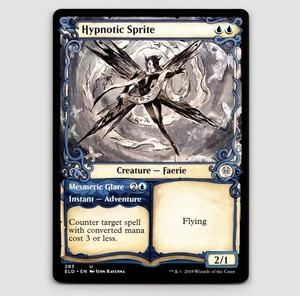 Hypnotic Sprite // Mesmeric Glare - ELD #283 Uncommon - NM Throne of Eldraine - Picture 1 of 2
