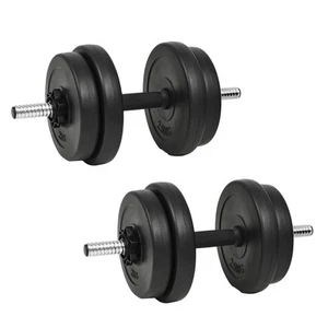 Juego de Mancuernas Discos de Pesas Barras Entrenamiento Hierro Fundido vidaXL - Imagen 1 de 31