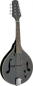 Black acoustic-electric bluegrass mandolin with nato top - Picture 1 of 2