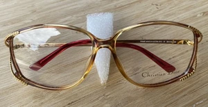 VTG NEW Christian Dior 2913-30 Women’s Eyeglasses Austrian Gold/Red Frame - Picture 1 of 10