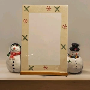 Oneida Snowmates Christmas Ceramic Dry Erase Writing Board In Box - Picture 1 of 10