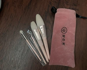Juego de brochas de maquillaje rosa tierno GIchancy Haute Couture - Imagen 1 de 3