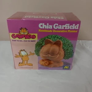Vintage Chia Pet Garfield handgefertigte dekorative Keramik Übertopf fabrikversiegelt - Bild 1 von 10