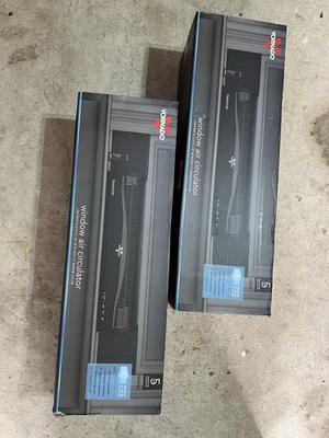 2 Powerful Black Electric Window Fan with 4 Speed Settings & Temperature Control - Image 1 of 4