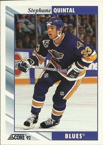 #242 Stephane Quintal - St. Louis Blues - 1992-93 Score USA Hockey - Image 1 of 1