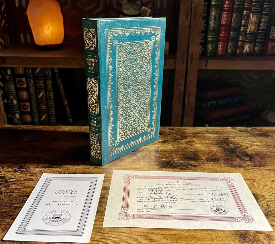 Bagombo Snuff Box by Kurt Vonnegut Rare Easton Press Signed First Editions COA! Foto 1 de 4