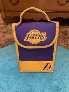Los Angeles Lakers Insulated Lunch Bag Nice Condition Purple And Gold - Picture 1 of 4