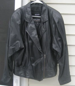 Wilson/Black Leather Jacket-Thinsulate Zip In Lining Wms. Sz. XL. - Picture 1 of 14