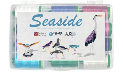 AURIFIL SEASIDE COLLECTION BARBARA PERSING  12 LARGE SPOOLS 40WT 100% COTTON - Image 1 of 2