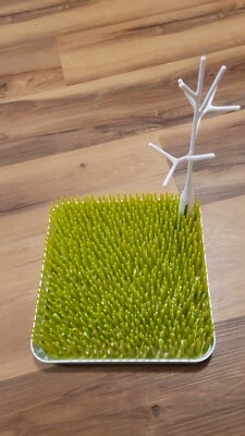 Estante de secado de biberones BOON Green Grass encimera 9x9 pulgadas Foto 1 de 4